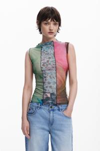 T-shirt met Arty-print - MATERIAL FINISHES - XS