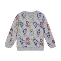 Minymo Jongens sweatshirt AOP - Grijs melange Minymo Jongens sweatshirt AOP - Grijs melange