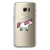 Eenhoorn: Samsung Galaxy S7 Edge Transparant Hoesje - thumbnail