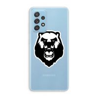 Angry Bear (white): Samsung Galaxy A73 Transparant Hoesje