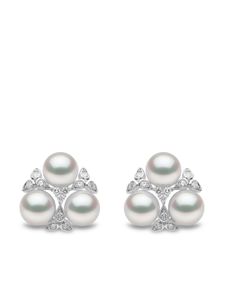 Yoko London boucles d'oreilles Raindrop Akoya en or 18 blanc - Argent