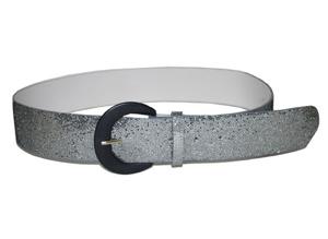 Carnaval verkleed glitter riem - zilver - lengte 110 cm - accessoires - volwassenen