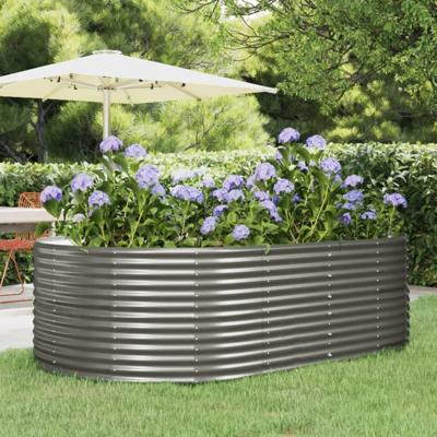 Plantenbak 212x140x68 cm gegalvaniseerd staal grijs