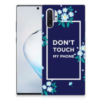 Samsung Galaxy Note 10 Plus Silicone-hoesje Flowers Blue DTMP