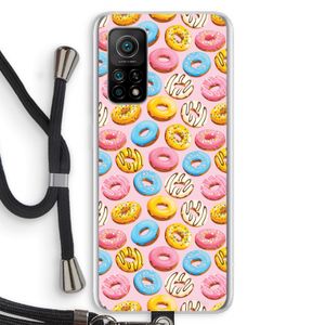 Pink donuts: Xiaomi Mi 10T 5G Transparant Hoesje met koord