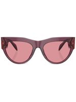 Versace Eyewear lunettes de soleil rondes à plaque logo - Violet - thumbnail