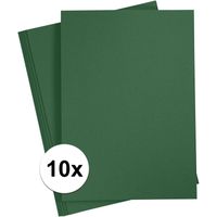 10x A4 hobby karton donkergroen 180 grams    -