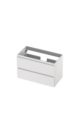 Onderkast INK 2 laden greeploos gelakt 80 cm x 40 cm x 52 cm Hoogglans wit 1241012