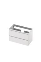 Onderkast INK 2 laden greeploos gelakt 80 cm x 40 cm x 52 cm Hoogglans wit 1241012