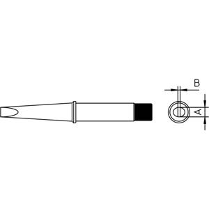 Weller 4CT6D7-1 Soldeerpunt Beitelvorm, recht Grootte soldeerpunt 5 mm Inhoud: 1 stuk(s)