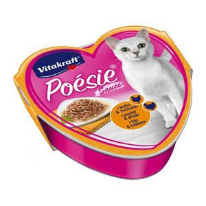 Vitakraft Poésie Kip & Kalkoen in Saus - 15 x 85 g