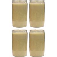 Grafkaars/gedenklicht - 4x - wit - 7 x 15 cm - 6 dagen brandtijd