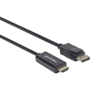 Manhattan 153188 DisplayPort-kabel DisplayPort / HDMI Adapterkabel DisplayPort-stekker, HDMI-A-stekker 3.00 m Zwart