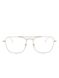 Gucci Eyewear lunettes de vue carrées à logo gravé - Tons neutres