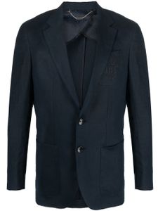 Billionaire blazer en lin à logo brodé - Bleu