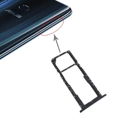 SIM-kaart lade + SIM-kaart lade + micro SD-kaart lade voor ASUS ZenFone Max Pro (m2) ZB631KL (zwart)