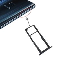 SIM-kaart lade + SIM-kaart lade + micro SD-kaart lade voor ASUS ZenFone Max Pro (m2) ZB631KL (zwart)