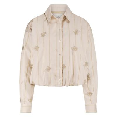 Nukus Lara Blouse Embroidery Nkf02055 Blouse 9 Sand