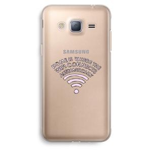 Home Is Where The Wifi Is: Samsung Galaxy J3 (2016) Transparant Hoesje