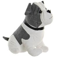 Deurstopper - 1 kilo gewicht - Hond Franse Bulldog - grijs - 29 x 26 cm