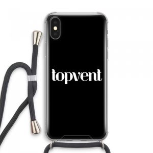 Topvent Zwart: iPhone XS Max Transparant Hoesje met koord
