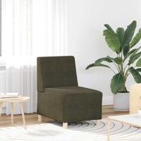Bankstoel zonder armleuningen, legergroen, 55 cm, imitatie sude