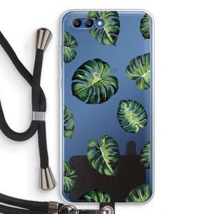 Tropische bladeren: Honor 10 Transparant Hoesje met koord