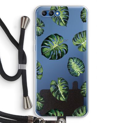 Tropische bladeren: Honor 10 Transparant Hoesje met koord