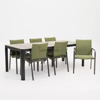 Tuinstoel Anzio dining Forest Green met Castilla negro 220 x 100 cm