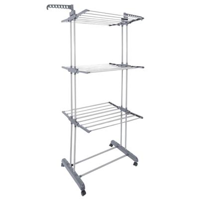 Wasrek/droogrek - grijs/wit - metaal - 73 x 173 cm - staand - drogen Wasrek/droogrek - grijs/wit - metaal - 73 x 173 cm - staand - drogen