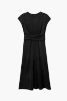 Midi-jurk met plooien - BLACK - M Midi-jurk met plooien - BLACK - M