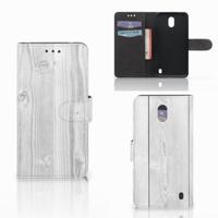 Nokia 2 | Book Style Case | White Wood
