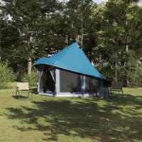 Familie Tipi Tent met dak Blauw 404 x 370 x 270 cm
