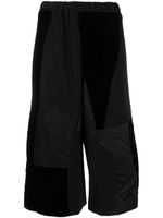 Black Comme Des Garçons pantalon court à taille élastiquée - Noir