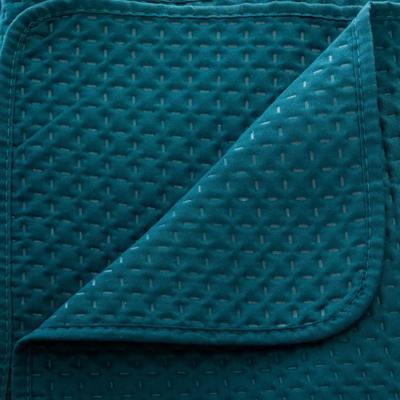 Atmosphera Bedsprei Dolce Vita - smaragd groen - 240 x 260 cm - polyester - luxe motief