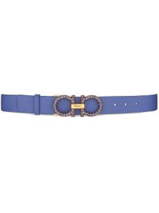 Ferragamo ceinture Gancini à ornements strassés - Violet
