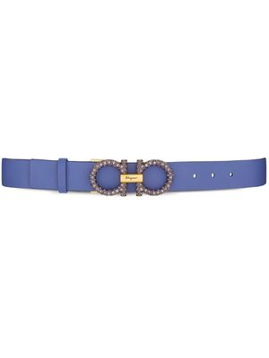 Ferragamo ceinture Gancini à ornements strassés - Violet