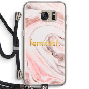 Feminist: Samsung Galaxy S7 Transparant Hoesje met koord