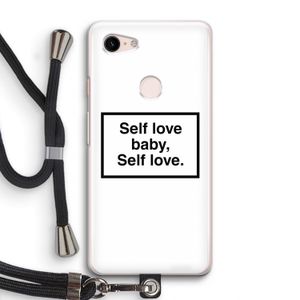 Self love: Pixel 3 Transparant Hoesje met koord