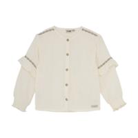 Daily7 winter t-shirt meisjes - wit - longsleeve/ruffle Daily7 winter t-shirt meisjes - wit - longsleeve/ruffle