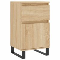 The Living Store Dressoir Bywood - Opbergkast - 40x35x70 cm - Sonoma eiken - Bewerkt hout en ijzer - thumbnail