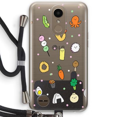Happy bento friends: LG K10 (2017) Transparant Hoesje met koord