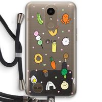 Happy bento friends: LG K10 (2017) Transparant Hoesje met koord