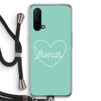 Friends heart pastel: OnePlus Nord CE 5G Transparant Hoesje met koord