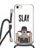 Slay All Day: iPhone 8 Transparant Hoesje met koord
