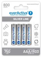 Oplaadbare batterijen everActive Ni-MH R03 AAA 800 mAh Silver Line