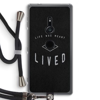 To be lived: Sony Xperia XZ2 Transparant Hoesje met koord