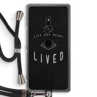 To be lived: Sony Xperia XZ2 Transparant Hoesje met koord