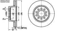 Remschijf ATE, Remschijftype: Geventileerd: , u.a. für Audi