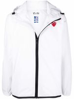 Comme Des Garçons Play x K-Way veste zippée à capuche - Blanc